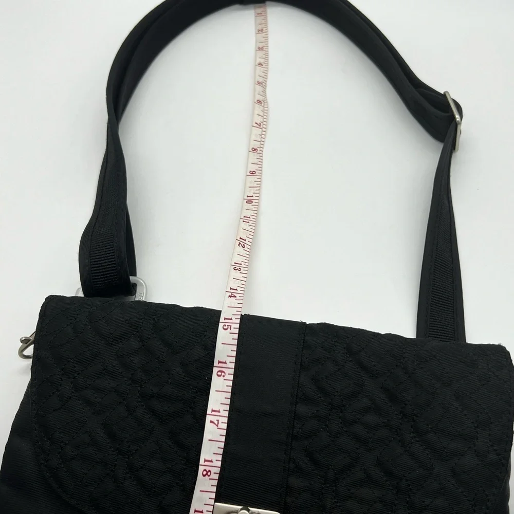 TRAVELON UNISEX BLACK TRAVEL SHOULDER BAG PURSE EXCELLENT CONDITION